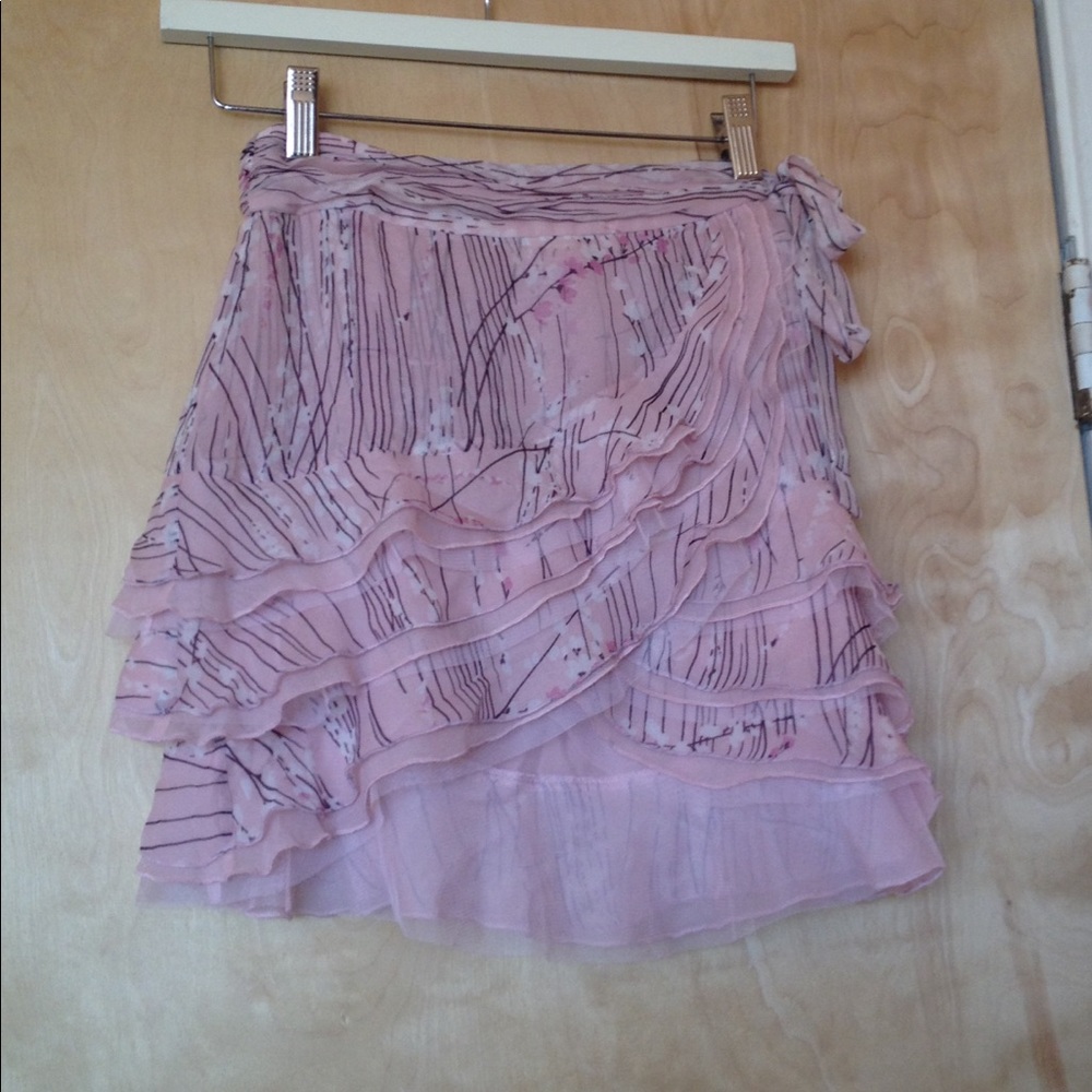 Tiered ruffle miniskirt